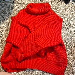 h&m red sweater, size small